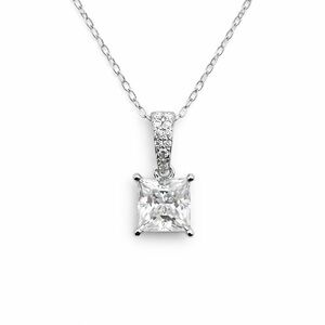 1.2 CT Moissanite Princess Cut Diamond Pendant